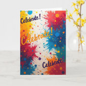 Explosive Farben Geburtstagskarte Karte (Gelbe Blume)