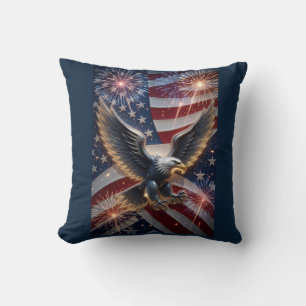 Explosive Freiheit: 3D patriotischer Adler mit Feu Kissen