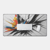 Explosive Geometrie: Ein Ausbruch abstrakter Energ Schreibtischunterlage (Tastatur & Maus)