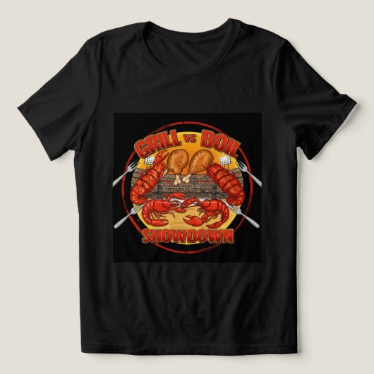 Explosive Grill gegen Boil T-Shirt! 💥 🍽️ Tri-Blend Shirt (Design Vorderseite)