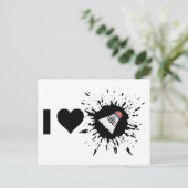 Explosive Ich liebe Badminton Postkarte (Stehend Vorderseite)