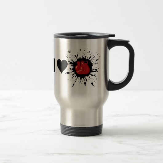 Explosive Ich liebe Boxen Reisebecher (Rechts)