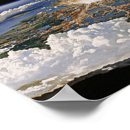 Explosive Impact on Earth Poster (Ecke)