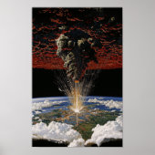 Explosive Impact on Earth Poster (Vorne)