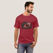Explosive Lava-Fußball Comic-Art-Design T-Shirt (Vorne ganz)