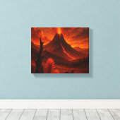 Explosive Natur - Vulkanwand Leinwand Kunst für Na (Insitu (Holzboden))