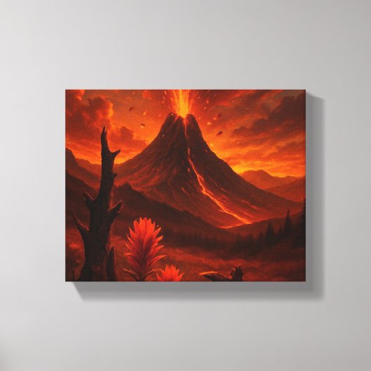 Explosive Natur - Vulkanwand Leinwand Kunst für Na (Vorderseite)