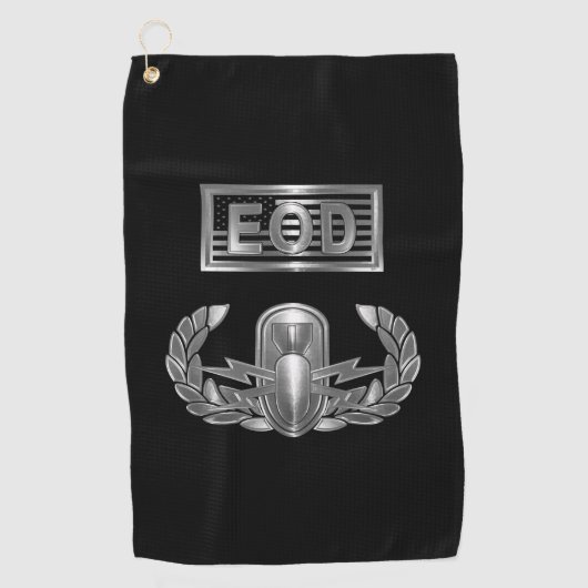 Explosive Ordnance Disposal Basic EOD Abzeichen Golfhandtuch (Vorderseite)