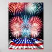 "Explosive Patriotische Feuerwerke: Feiern Sie mit Poster (Vorne)