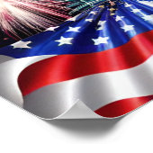 "Explosive Patriotische Feuerwerke: Feiern Sie mit Poster (Ecke)