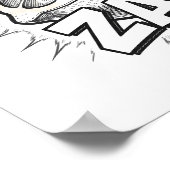 Explosive Pop-Art-Grafik: Eifriger Zapping-Elan Poster (Ecke)