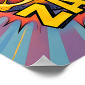 Explosive Pop Art Graphic: Zealous Zapping Zest Poster (Ecke)
