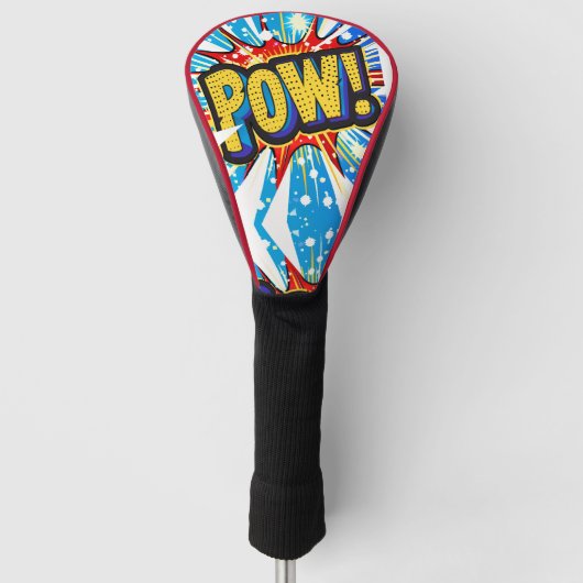 Explosive 'POW'! Comic-Inspiriert Golf Head Cover Headcover (Vorderseite)