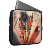 Explosive Samurai-Malerei circa 1800s Laptopschutzhülle (Vorne Rechts)