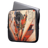 Explosive Samurai-Malerei circa 1800s Laptopschutzhülle (Vorderseite Links)
