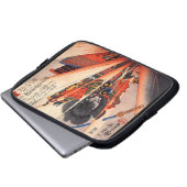 Explosive Samurai-Malerei circa 1800s Laptopschutzhülle (Vorne Knopf)