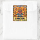 Explosive Temper Trucker | ADR digital download Quadratischer Aufkleber (Tasche)
