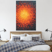 Explosiver Lichtausbruch Texturierte Abstrakte Wan Leinwanddruck (Insitu (Schlafzimmer))
