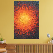 Explosiver Lichtausbruch Texturierte Abstrakte Wan Leinwanddruck (Insitu (Wohnzimmer))