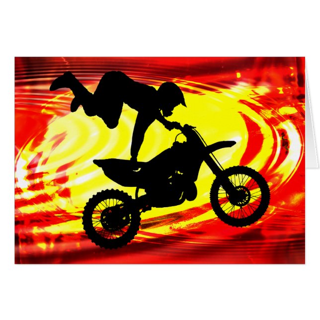 Explosiver Motocross-Sprung (Vorderseite (Horizontal))
