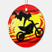 Explosiver Motocross-Sprung Keramik Ornament (Links)