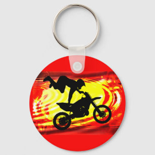 Explosiver Motocross-Sprung Schlüsselanhänger