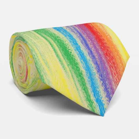 Explosiver Regenbogen Krawatte (Gerollt)
