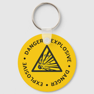 Explosiver warnender Schlüsselanhänger
