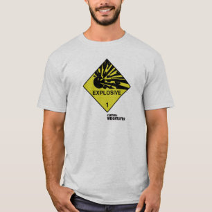 Explosives Symbol. Titel: Vorsicht: Weightlifter T-Shirt