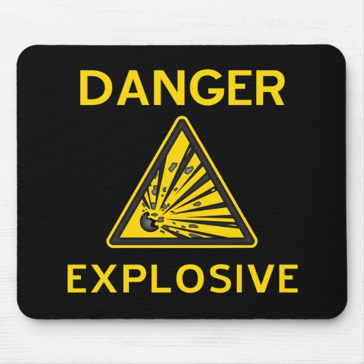 Explosives warnendes Mousepad (Vorne)