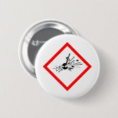 Explosives Warnzeichen Button (Vorne & Hinten)