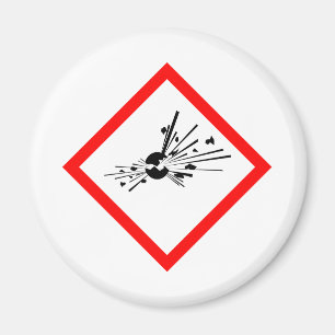Explosives Warnzeichen Magnet