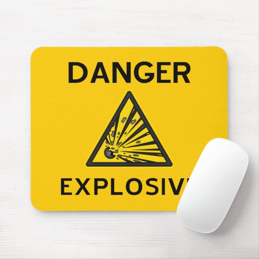 Explosives Warnzeichen Mousepad (Mit Mouse)