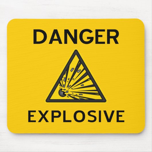 Explosives Warnzeichen Mousepad (Vorne)