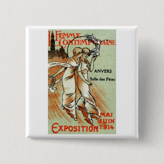 Expo 1914 für die moderne Frau Button (Vorderseite)