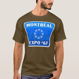 Expo 67 Montreal Welten Messe Retro Abzeichen Blau T-Shirt