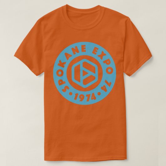 Expo 74 Spokane Welten Fair Circle Blue T-Shirt (Design vorne)
