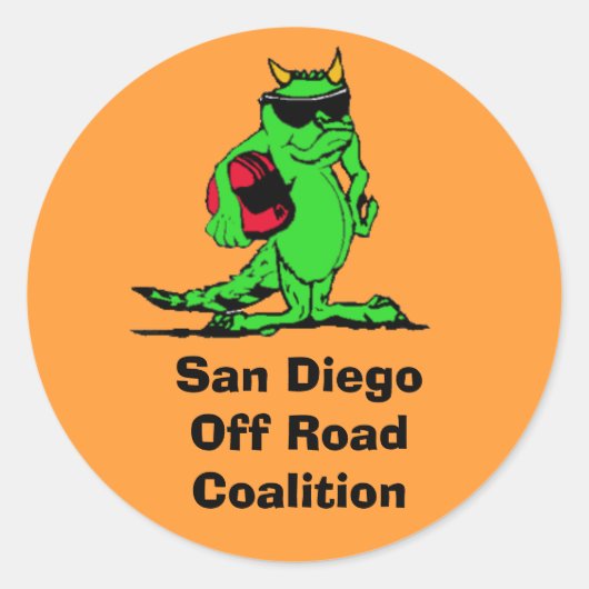 expo_liz, San Diego Off Road Coalition Runder Aufkleber (Vorderseite)