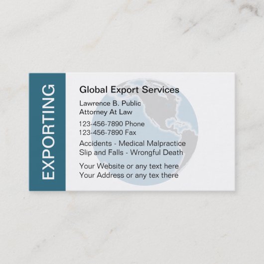 Export der Visitenkarten Visitenkarte (Vorderseite)