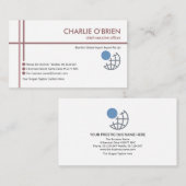 Export von Minimalistischen Roten Kreuzen Linien Visitenkarte (Vorne/Hinten)