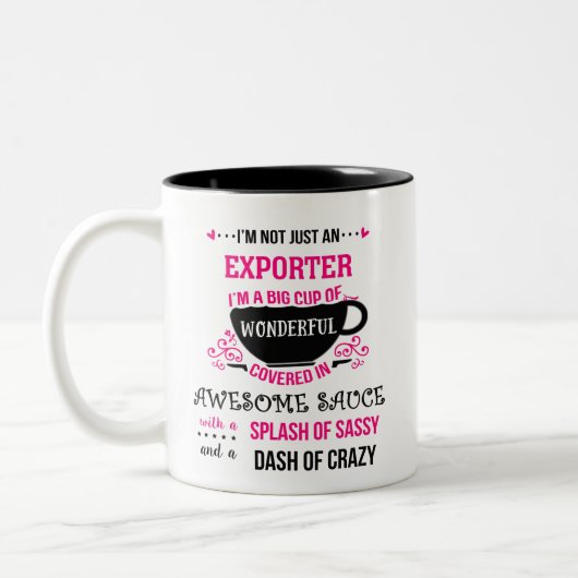 Exporteur Wunderbar Phantastisch Sassy Zweifarbige Tasse (Links)
