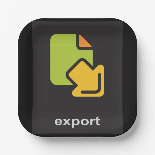 Exportsymbol Pappteller (Vorderseite)
