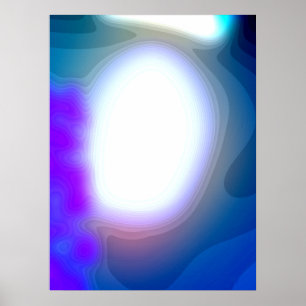 Exposed 7003 Blau und lila abstrakte Kunst Poster