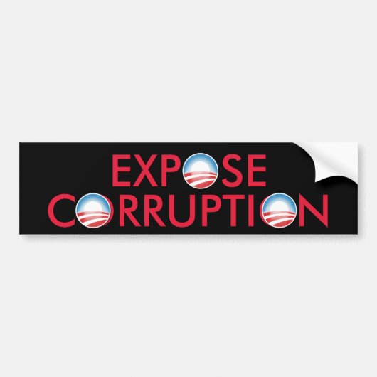 Exposeeobama-Korruption Autoaufkleber (Vorne)