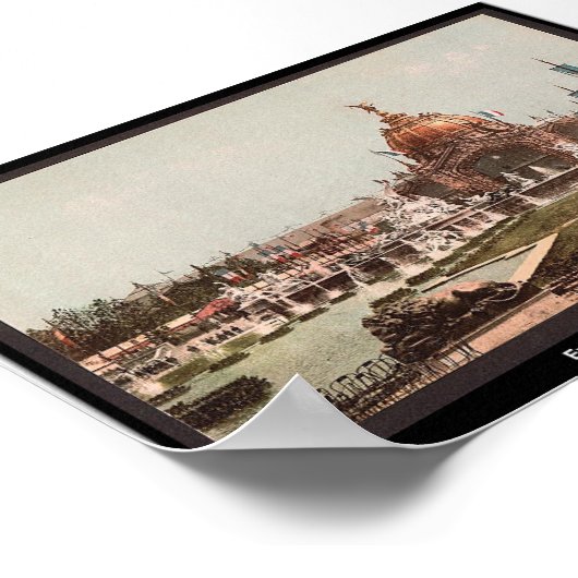 Exposition Universell, 1900, Paris, Frankreich Poster (Ecke)