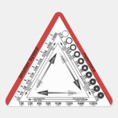 Expositionsdreieck Dreieckiger Aufkleber (Vorderseite)