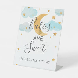 Expositor En L Moon & Stars Baby Shower Treat Sign Sockelschild