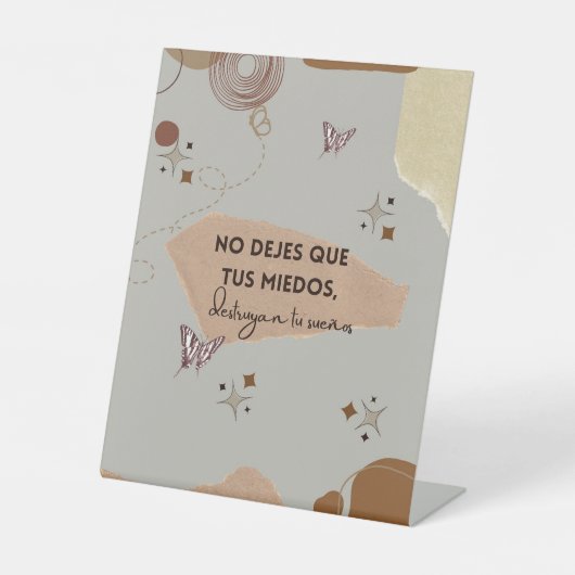 Expositor en L Profesional para Promociones y Seña Sockelschild (Vorderseite)