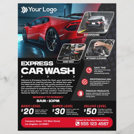 Express Car Wash - (Vorlage) Flyer (Vorne)