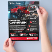 Express Car Wash - (Vorlage) Flyer (Hand)